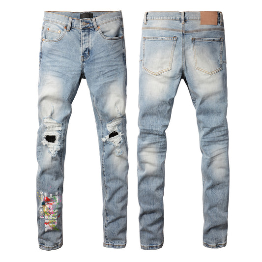 Purple jeans